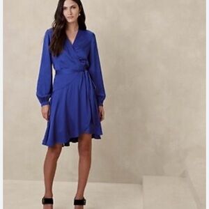 Banana Republic Royal Blue Long Sleeve Dress